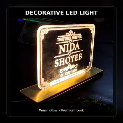 Personalized LED Night Lamp for Gifts | Custom Name &amp; Message Acrylic Lamp