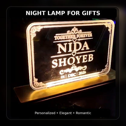 Personalized LED Night Lamp for Gifts | Custom Name &amp; Message Acrylic Lamp