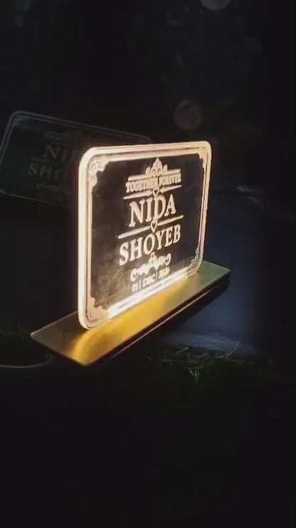 Personalized LED Night Lamp for Gifts | Custom Name &amp; Message Acrylic Lamp